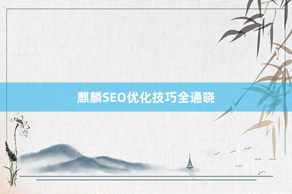 麒麟SEO优化技巧全通晓